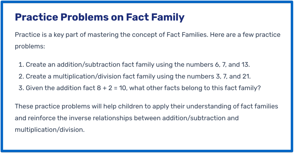 Math Facts Worksheets - 2