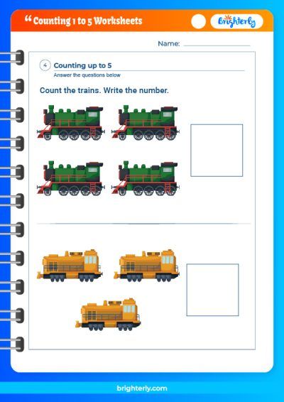 Count to 5 Worksheets