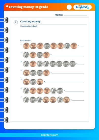 Counting Canadian Money Worksheets Grade 1
