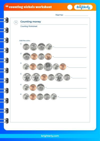 Counting Nickels and Dimes Worksheets