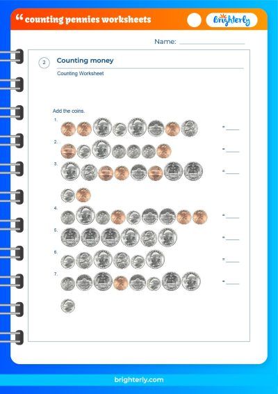 Counting Pennies Worksheet PDF