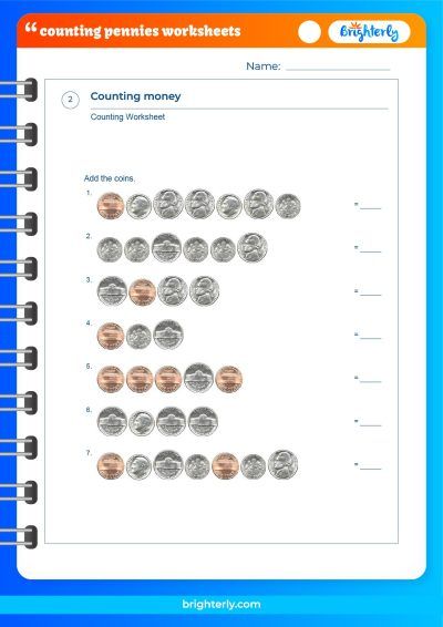 Counting Pennies Nickels and Dimes Worksheets