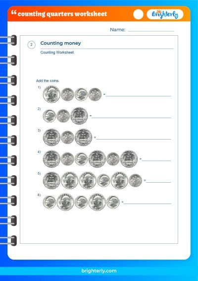 Counting Quarters Worksheet