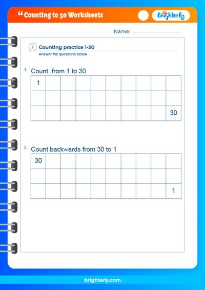 Kindergarten Worksheets Counting Objects to 30