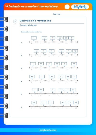 Decimals On Number Line Worksheet