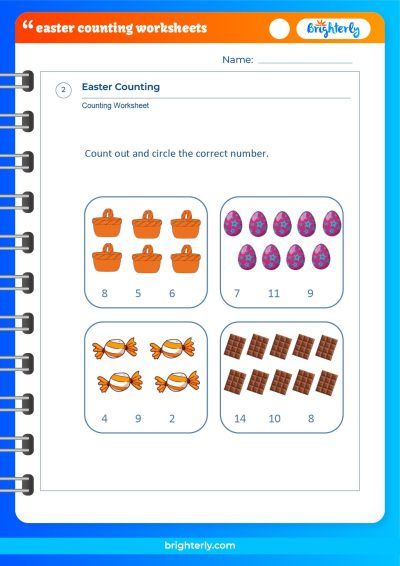 Spring Counting Worksheets Preschool