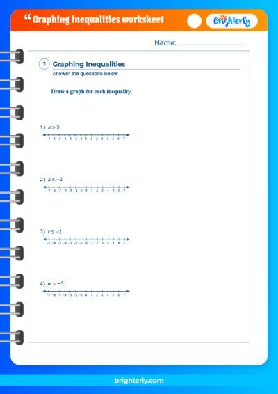 Writing Inequalities From A Graph Worksheet