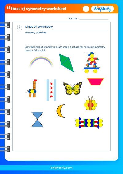 Lines Of Symmetry Worksheet Grade 4