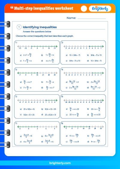 Multistep Inequalities Worksheet