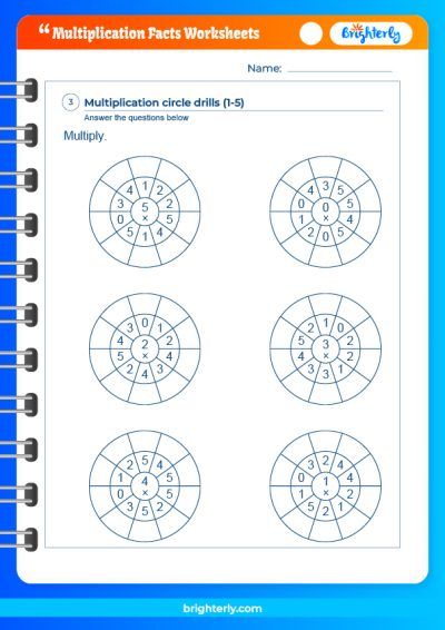 Multiplication Facts Worksheet