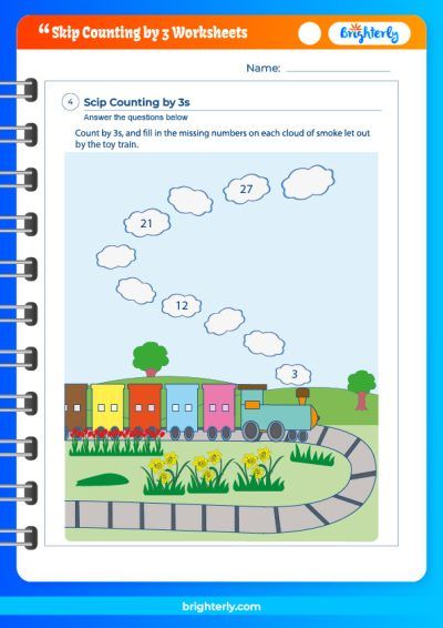 Counting by 3's Worksheet