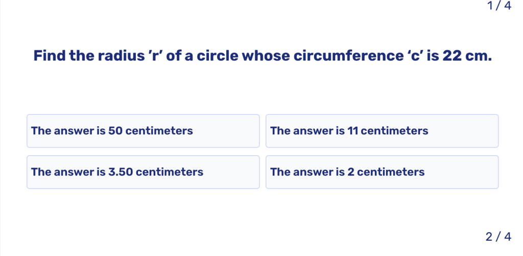 Circle worksheet: Practice