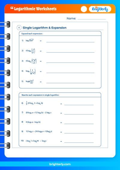 Log Practice Worksheets