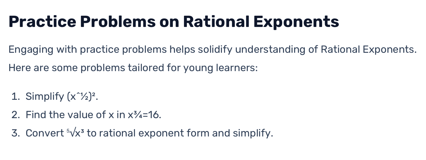 Rational exponents practice worksheet & tests