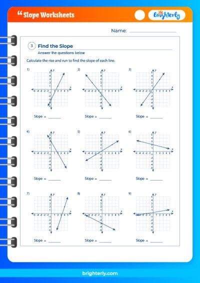 Slope Answer Key