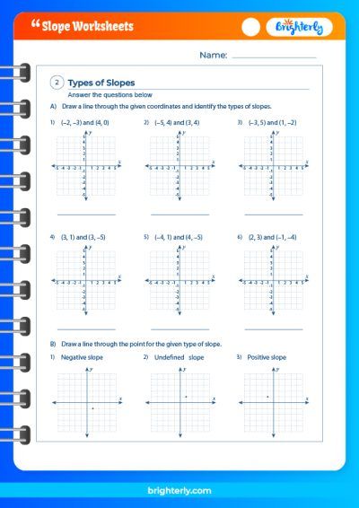 Fun Slope Worksheets PDF