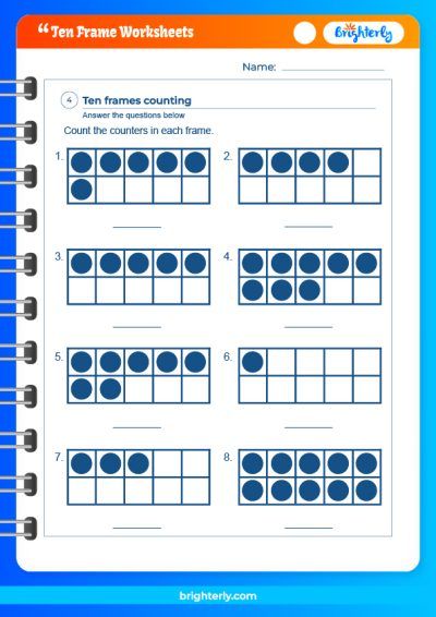 Printable Ten Frame Worksheets