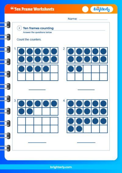 10 Frame Worksheet