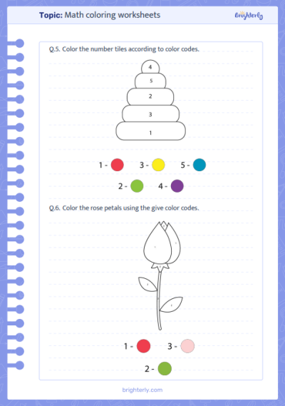 Printable Math Coloring Worksheets