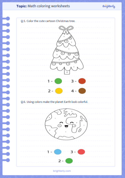 Printable Math Coloring Worksheets