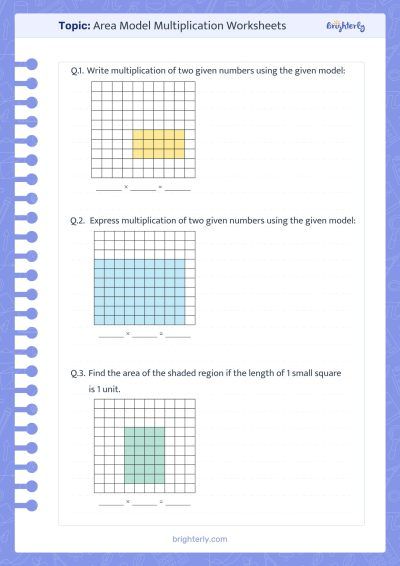 3-Digit By 2-Digit Multiplication Area Model Worksheets