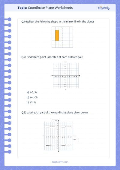 Free Coordinate Plane Worksheets