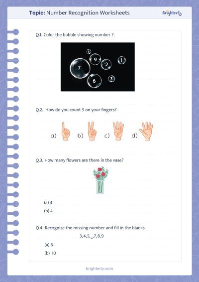 Letter And Number Recognition Worksheets