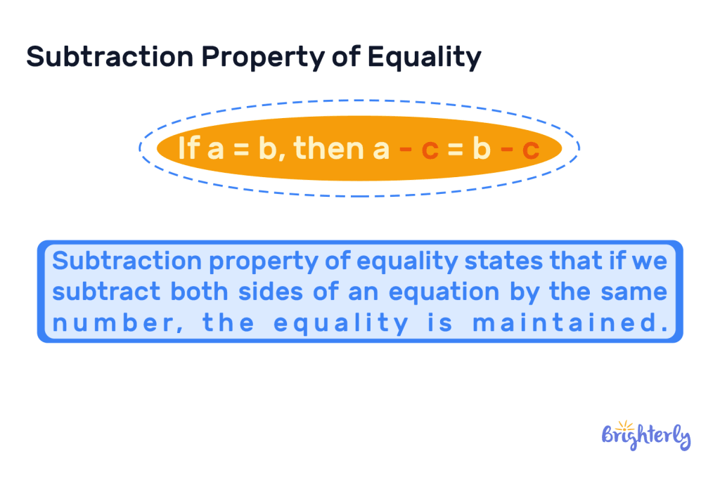 Subtraction property of equality formula 2