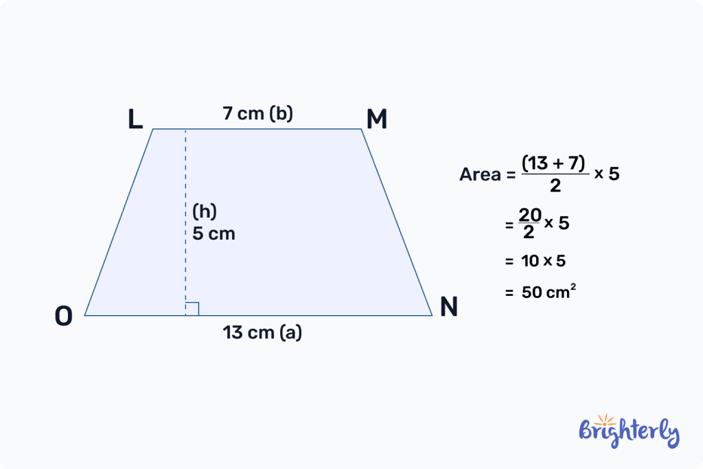 Area of a trapezoid formula