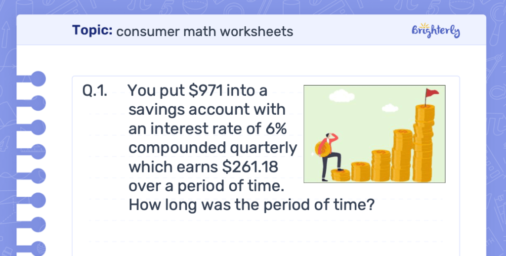 Consumer Math Worksheets-example