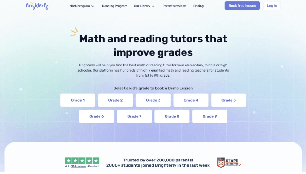 Best math tutoring service #1: Brighterly