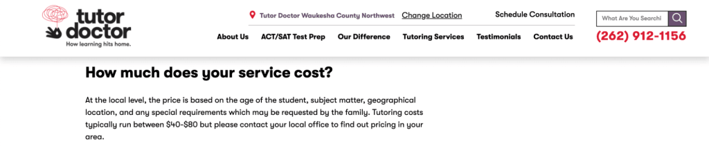 How much does Tutor Doctor cost?