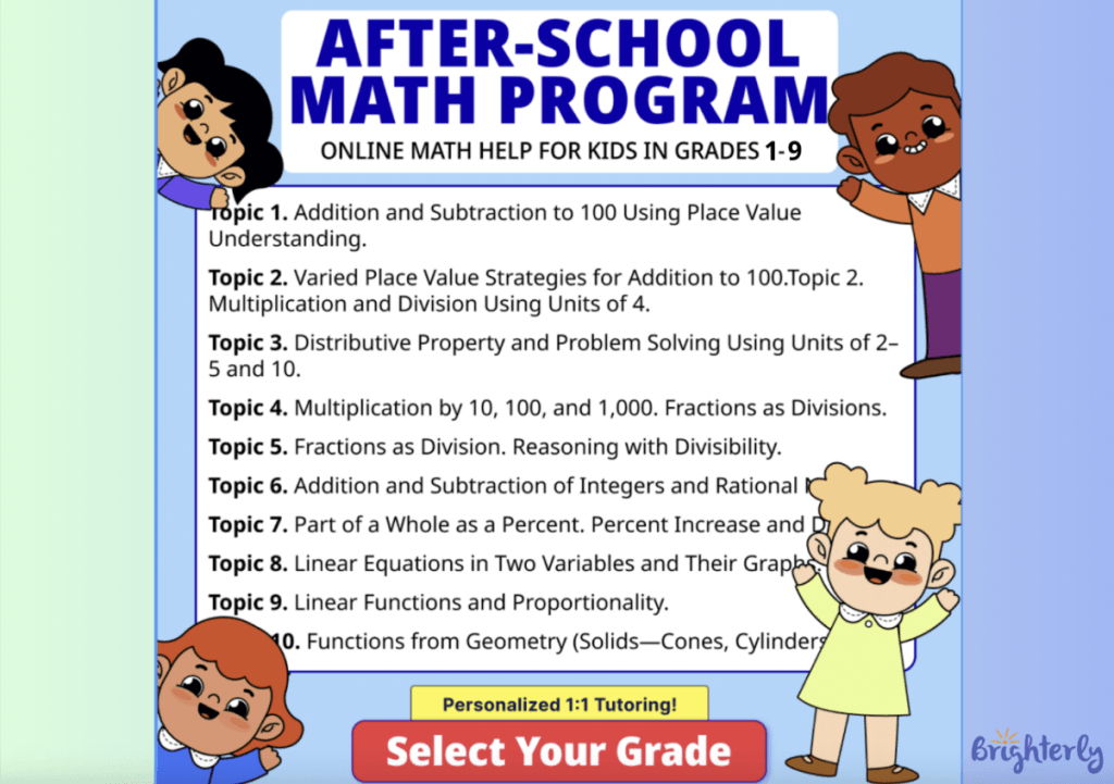 Afterschool enrichment activities with Brighterly