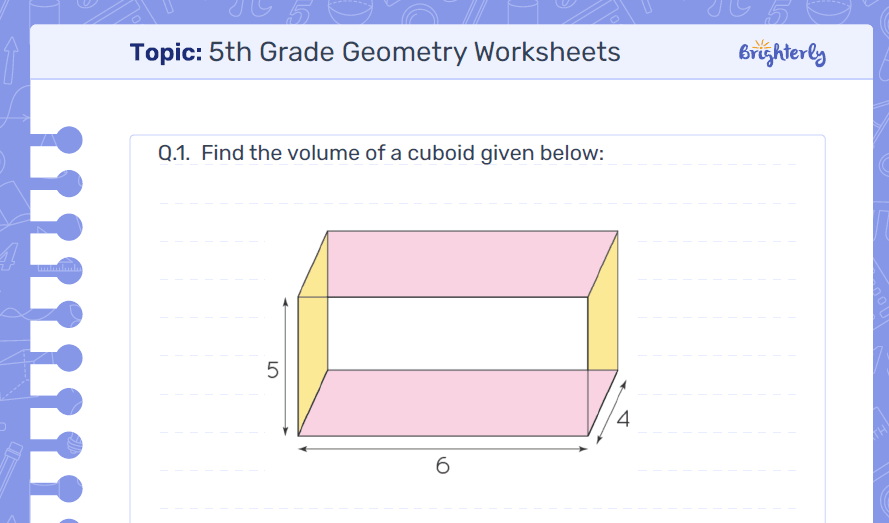 5th Grade Geometry Worksheets example