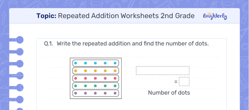 Repeated Addition Worksheets: Example