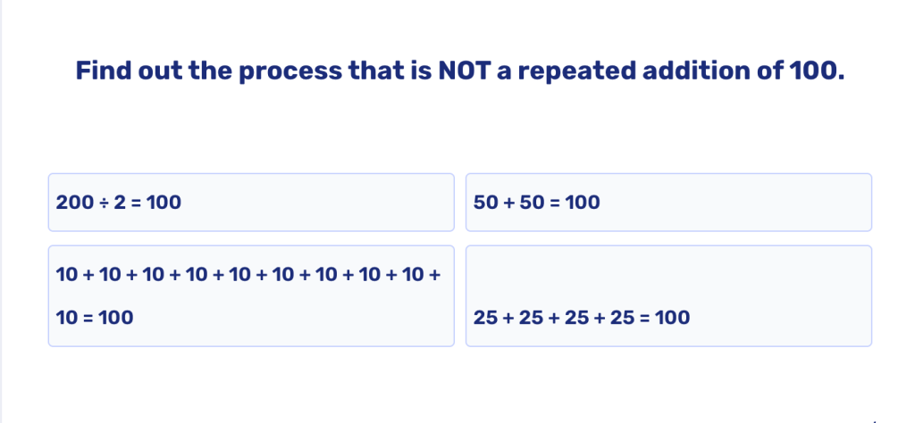Repeated addition worksheet: Practice