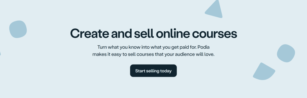 Podia online course builder