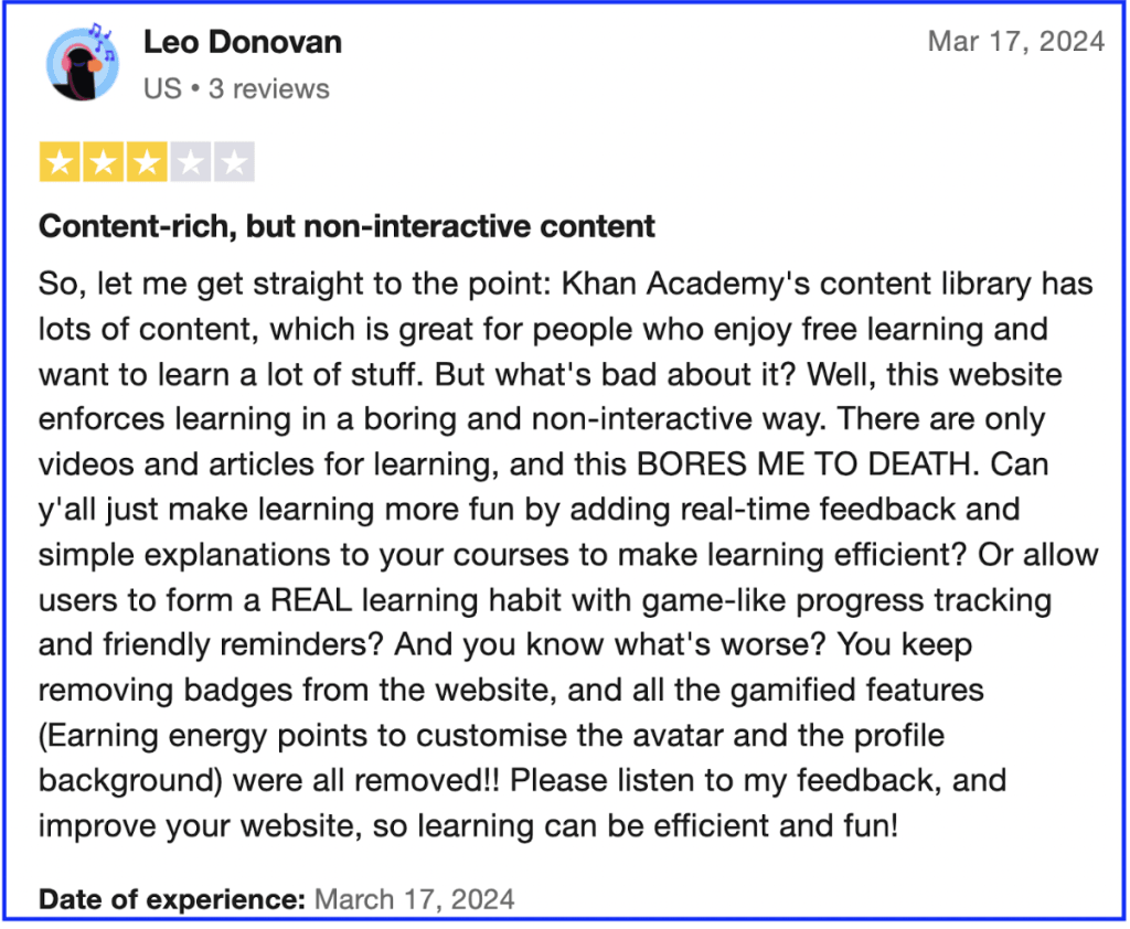 Reasons to choose Khan Academy alternatives