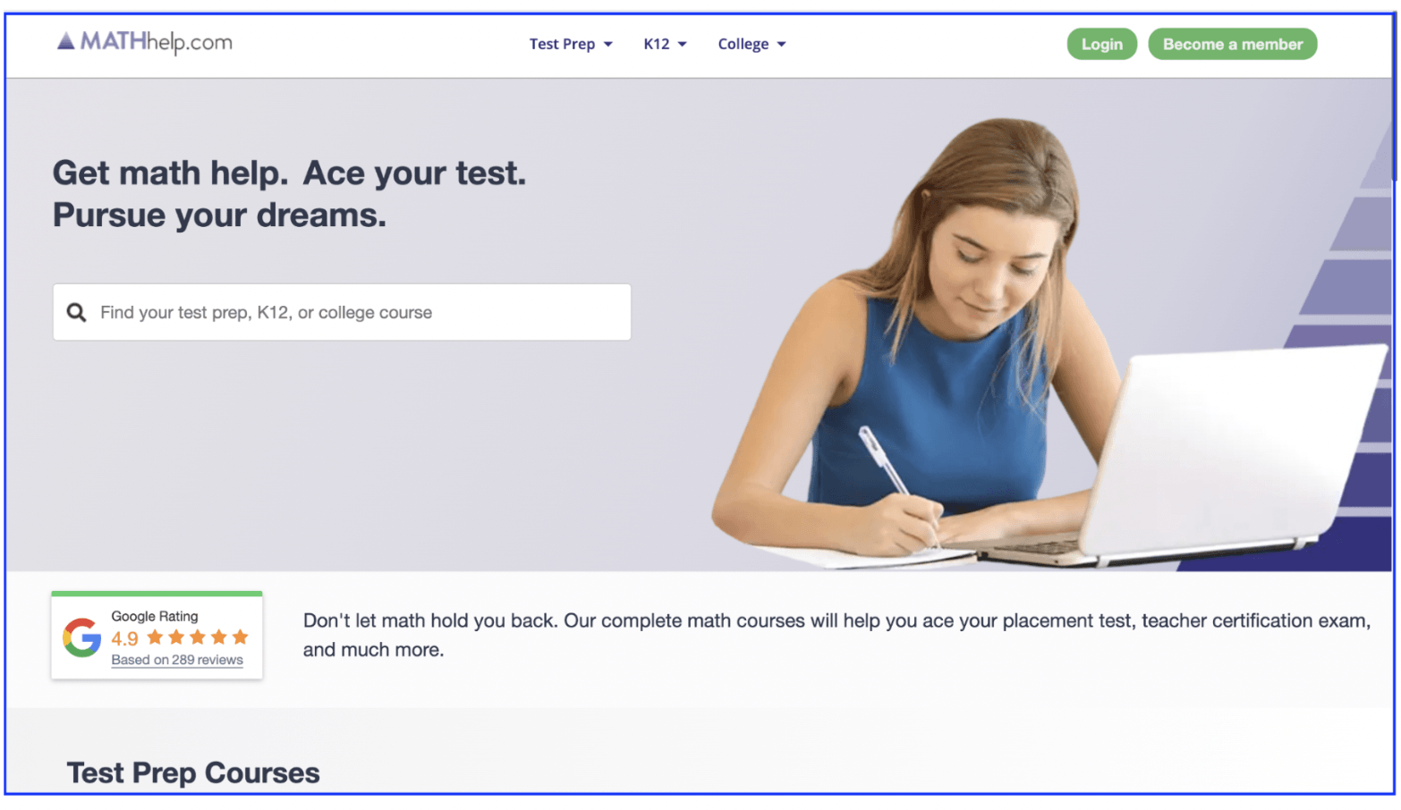 Khan Academy alternative #5: Mathhelp