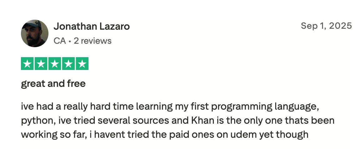 Here are a couple of things students (and parents) love about Khan Academy: