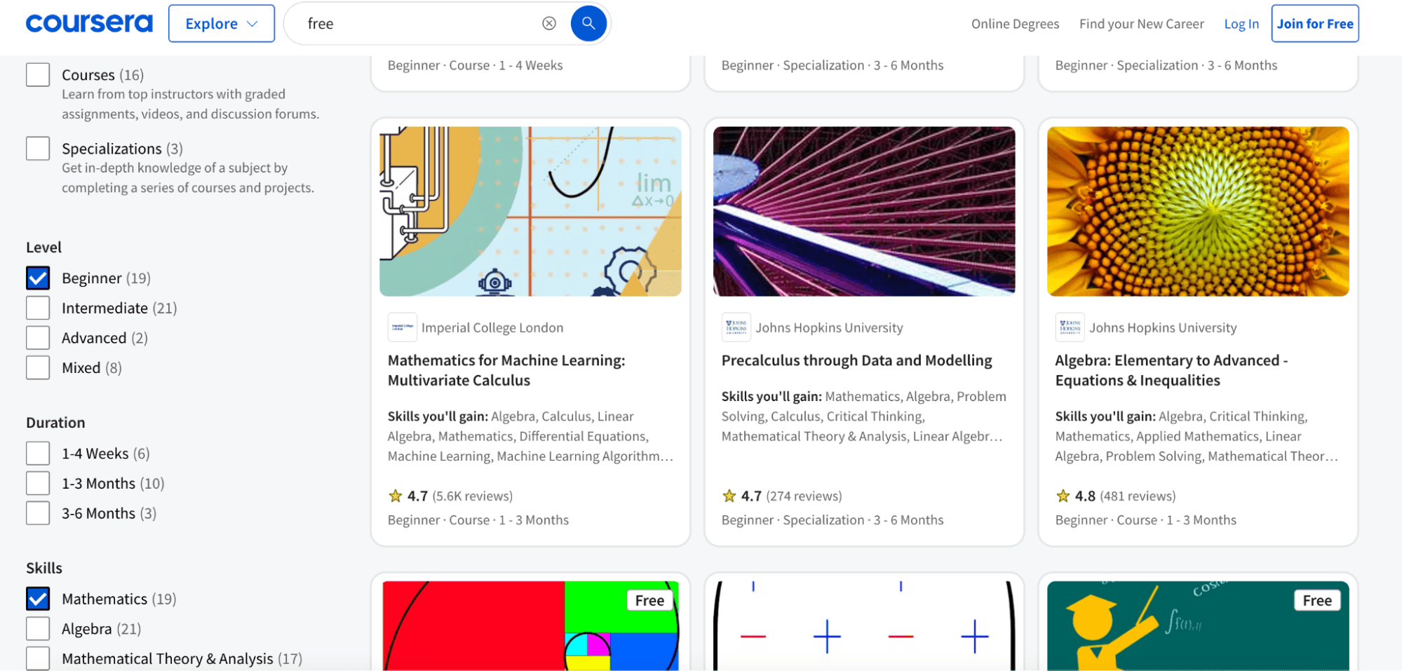 Khan Academy alternative #2: Coursera