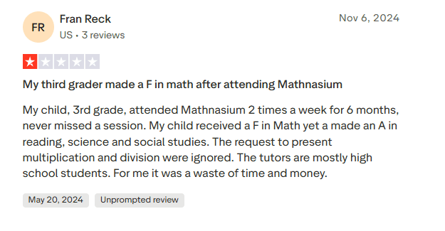 Mathnasium reviews