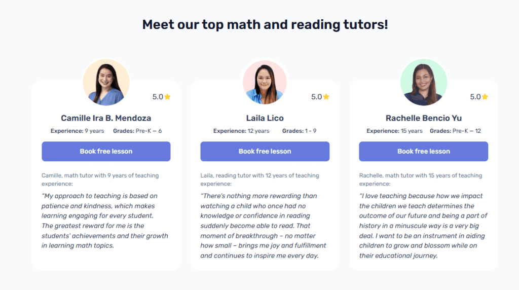 Brighterly: Key features