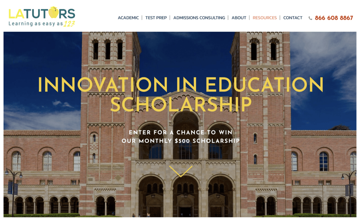 Scholarship for high school students #2: Scholarship Blurb LA Tutors