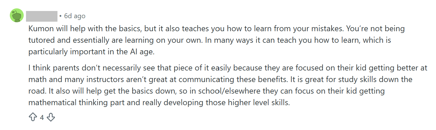 What Users Like About Kumon