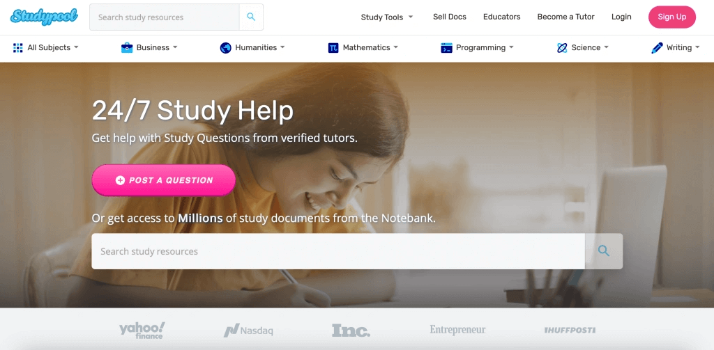 #4 Studypool homework help website