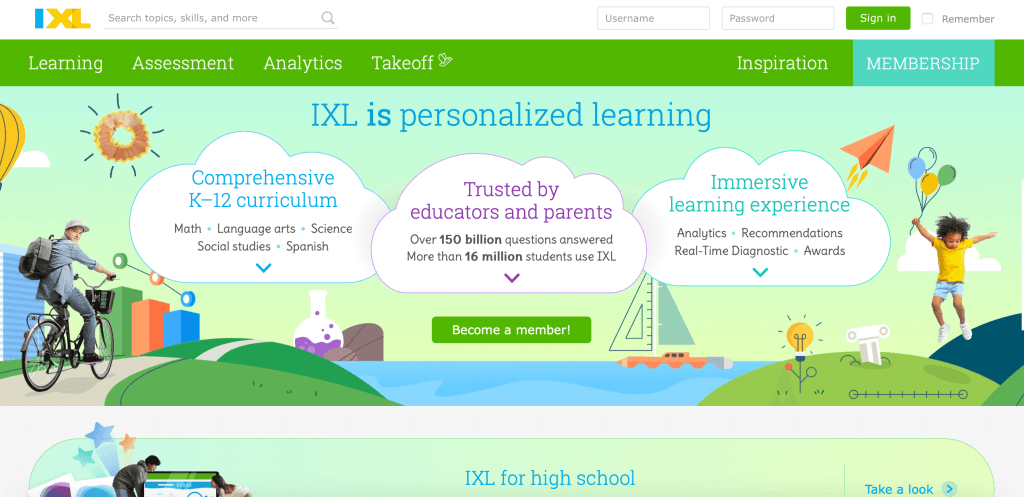 IXL features