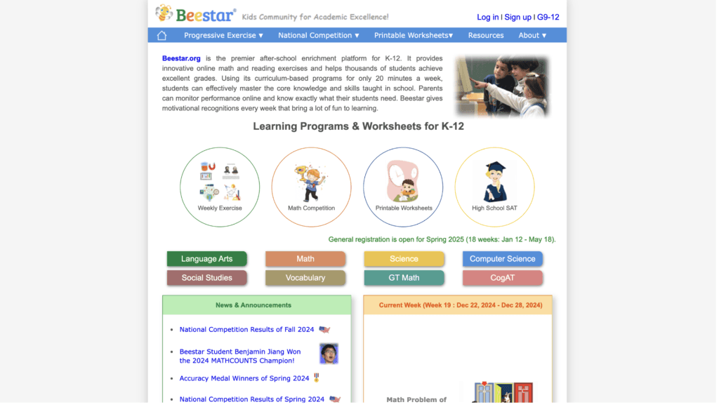 IXL alternative #9: Beestar