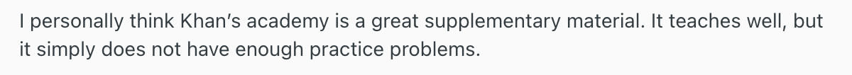 Khan Academy reviews