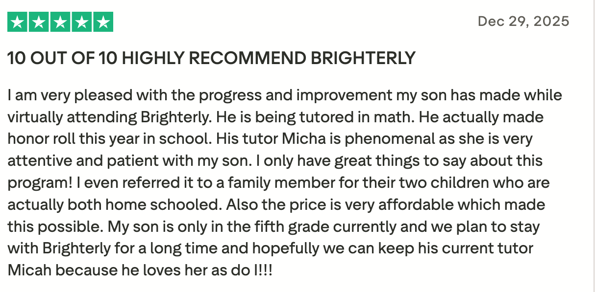 Brighterly reviews
